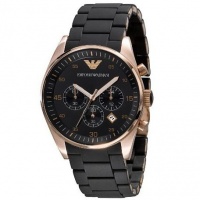 Emporio Armani Men's Black Silicone Watch AR5905