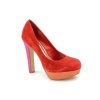 Steve Madden Beasst Womens Size 9.5 Red Suede Platforms Heels Shoes New/Display