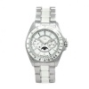 GUESS Unisex 41005M1 GC Moonphase White Ceramic White Dial Watch