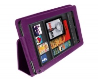 Elsse ® Premium Folio Case for Kindle Fire 7 Inch Tablet Cover - (Does not fit the Kindle Fire HD 7 Tablet) (Purple)