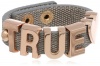 BCBGeneration Grey Canvas and Rose Gold True Affirmation Bracelet