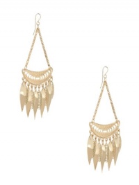 GUESS Gold-Tone Fringed Hammock Earrings, GOLD