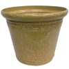 Garden Odyssey PLYFP72612BB2 Glazed Milano Planter, Crackled Gold, 12-Inch