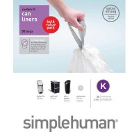 simplehuman Custom Fit Trash Can Liner K, 38-Liter / 10-Gallon, 50-Count