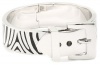 Juicy Couture Wide Zebra Safari Silver Buckle Bracelet