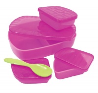 Sassy On the Go Feeding Set, Pink/Purple