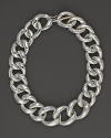 From the Glamazon Silver Collection, a Florentine chain necklace. Designed by Ippolita.