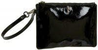 Cole Haan Jitney Zip Wristlet,Black Patent,One Size