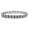 Sterling Silver Black Diamond Accent S Pattern Tennis Bracelet