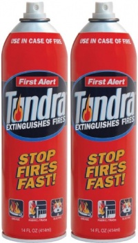 First Alert AF400-2 Tundra Fire Extinguisher Aerosol Spray Twin Pack