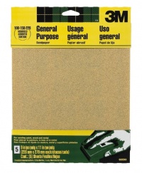 3M 9005NA 9-Inch by 11-Inch Aluminum Oxide Sandpaper, Assorted