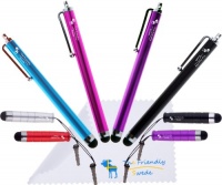 Bundle of 8 Colorful Stylus Universal Capacitive Touch Screen Pen for Ipad 1 2 3 Ipod Iphone 4 4S 3g 3gs Motorola Xoom Samsung Galaxy Tab 8.9 10.1, Blackberry Playbook HTC Flyer Evo View Tablet - 2*15 Inch Stylus Lanyards Included - With The Friendly Swed