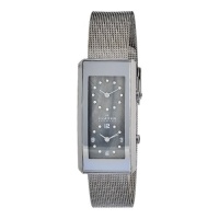 Skagen Women's 295SMM Quartz Mother-Of-Pearl Dial Dual Time Display Watch