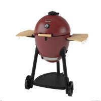 Char-Griller 06619 Kamado Kooker Charcoal Barbecue Grill and Smoker, Red