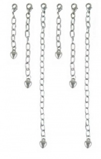 Necklace Bracelet Extender - 2 Sets - 1, 2 and 4 - 6 Pcs Total ~ Silver Tone (FB212)