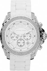 Michael Kors Women's White Silicone Drake Chronograph Watch - MK5621