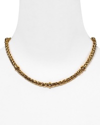 This braided stationed necklace from Lauren By Ralph Lauren is elegant alone or layered with longer styles.