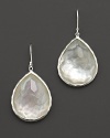 From the Rock Candy® collection, large teardrop earrings in mother-of-pearl. Designed by Ippolita.