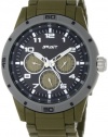 Sprout Men's ST3202BKOL Eco-Friendly Multi-Function Dial and Olive Corn Resin Bracelet Watch