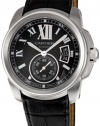 Cartier Men's W7100041 Calibre de Cartier Leather Strap Watch