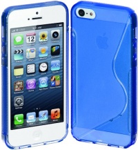 Cimo S-Line Back Case Flexible Cover TPU for Apple iPhone 5 - Blue