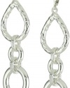 T Tahari Silver Link Drop Earrings