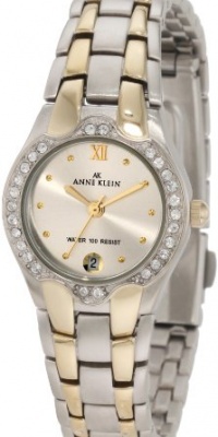 Anne Klein Women's 10-6927SVTT Two-Tone Swarovski Crystal Accented Watch