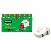 Scotch Magic Tape, 3/4 x 1000 Inches, 6-Count Package (810K6)