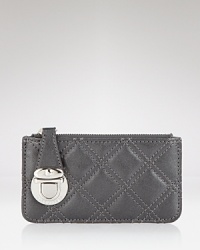 Make every accessory count with this key pouch from Marc Jacobs, flaunting the brand's signature quilted leather and metallic hardware.