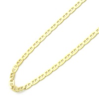 14K Yellow Gold 1.8mm Mariner Link Gucci Flat Chain Necklace 20