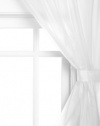 Carnation Home Fashions Vinyl Bathroom Window Curtain, Frosted Clear