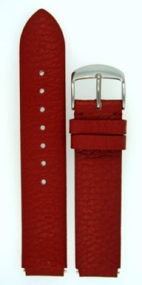 JP Leatherworks Leather Watchband Fits Philip Stein Large Size 2, 20mm Magenta Red With Spring Bars