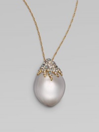 From the Lucite Collection. A simply chic design with Swarovski crystal accents on a hand-crafted lucite petal pendant and a link chain. Swarovski crystalsGoldtoneHand-crafted luciteLength, about 16 to 19 adjustablePendant size, about 1.3118k gold lobster clasp closureMade in USA