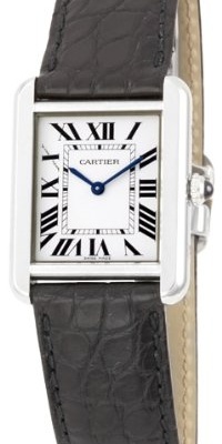 Cartier Women's W5200005 Tank Solo Leather Strap Watch