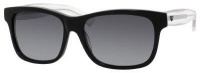 Emporio Armani EA9874/P/S Sunglasses - 0LTT Black Crystal (RV Gray Shaded Polarized Lens) - 55mm