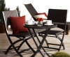 Strathwood Ritta All-Weather Wicker 3-Piece Bistro Set, Dark Gray