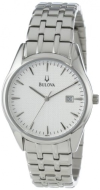 Bulova Men's 96B119 Bracelet Silver White Dial Watch