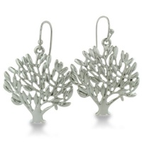 Blooming Tree of Life Dangle Earrings. 1 inch long