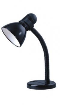 Park Madison Lighting PMD-5614-31 16-1/2-Inch Tall Incandescent Desk Lamp with Adjustable Gooseneck Column, Black Finish