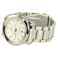 Fortune Men WAT1198MWHT Watch in White Dial Silvertone Stainless Steel Bracelet, perfect gift idea