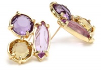 Kate Spade New York Desert Stone Cluster Purple Stud Earrings