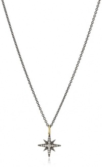 Mizuki 14k Diamond Starburst Necklace On Silver Chain, 18