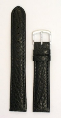 Men's Genuine Italian Leather Watchband Black 22mm Watch Band