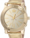 Juicy Couture Women's 1900835 HRH Gold Mirror-Metallic Leather Strap Watch