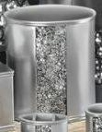 Popular Bath Sinatra Silver Waste Basket