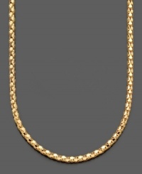 Fabulous fashion that goes wherever you go. This beautiful necklace is crafted in diamond-cut 14k gold. Approximate length: 18 inches.