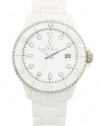 Toy Watch Quartz, White Dial with White Plasteramic Large Bracelet - Women's Watch 32008-WH