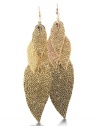 Trendy Yellow Muli-Leaf Dangle Earrings