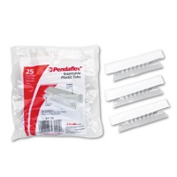 Pendaflex 43-1/2 Hanging File Folder Tabs, 1/3 Tab, 3 1/2 Inch, Clear Tab/White Insert, 25/Pack