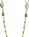 1928 Jewelry Brass and Olivine Peridot Necklace